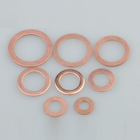 200PCS Cross Border Foreign Trade Supply Joint d'huile en cuivre rouge Rondelle plate Ensemble de joints en cuivre rouge
