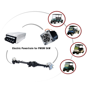 Powertrain eléctrico 3.5kW (motor, controlador, eje trasero) para varios carros de golf eléctricos - Product Image 1