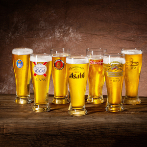 Verres à bière soufflés à la main avec logo <span class=keywords><strong>personnalisé</strong></span>, verres à vin de football mondial, ensemble de verres à bière <span class=keywords><strong>pas</strong></span> chers, verres à bière Pilsner artisanaux transparents – Vente en gros - Product Image 2