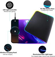 Chargeur sans fil RGB tapis de souris 80*30CM 15W bureau bureau charge rapide sans fil Base en caoutchouc antidérapante Fori Phone8/X/XS/11/12/13
