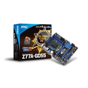 MSI Z77A-GD55 Used Motherboard supports 3rd Gen Intel Core i7 /i5 /i3/ Pentium Processors for LGA 1155 socket used for Desktop