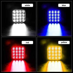 HFL LED voiture Fso Flash carré stroboscopes 16LED clignotant lumières stroboscopiques d'urgence côté marqueur lampe feu de stationnement pour camion - Product Image 4