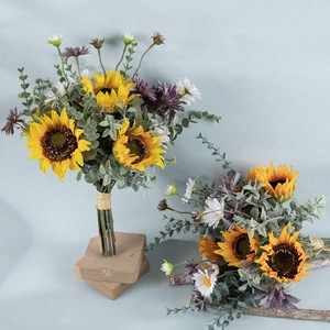 Bouquet de fleurs artificielles CallaFloral Tournesol en tissu tissé plastique pour décoration maison et mariage CF01266 - Product Image 2