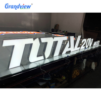 Éclairage 3D Acrylique LED Canal Lettre Signe Acrylique visage Lettres D'éclairage