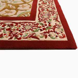 Alfombra antideslizante ecológica con mechones a mano de lana y viscosa exclusiva de la mejor calidad, alfombra suave y elegante para decoración del hogar - Product Image 4