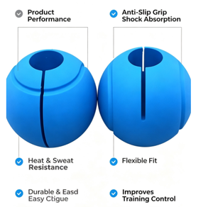OEM <b>Silicone</b> Fat Barbell Grips Anti-slip Weightlifting Pads for Dumbbell Barbell Training Bodybuilding Fitness Accessories - Product Image 3