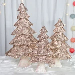 High-quality Artificial Tabletop Christmas Tree Decorations supplied Weaving craft Christmas tree