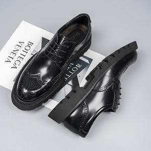 Zapatos Derby de Lujo, Diseño Exclusivo, Cómodos y Suaves, con Patrón de Camuflaje, Cuero Genuino, Estilo Casual de Negocios, Británicos, con Grabado, Evergreen - Product Image 3