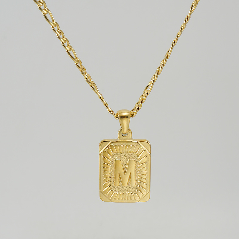 Gold M (with chain)