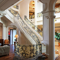 Garde-corps d'escalier intérieur en fer forgé décoratif, garde-corps de véranda, design minimaliste, résistant à la rouille, origine Guangdong, garantie de plus de 5 ans