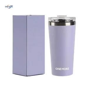 Stainless Steel Travel Mug Custom 16 Oz Vacuum Insulated Cold Brew Iced Coffee Cup