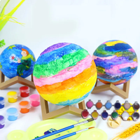 Lampe Lune LED Miniature DIY pour Enfants, Kits de Peinture 3D, 8cm/10cm/15cm, Matériaux Écologiques Non Toxiques, Vente en Gros