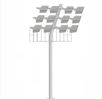 Lampes de stade à haut mât à LED personnalisables directement du fabricant 15m 35m Acier réglable pour une utilisation en extérieur Indice IP65 Type de base E27
