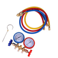 HUBEN – jauges de Diagnostic ca R134a R22 R12 R502 A/C, ensemble de jauges de collecteur avec tuyau de 5 pieds