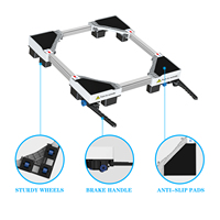 Nouveau produit : Socle de lave-linge avec roulettes relevables, support de lave-linge avec roulettes, support de réfrigérateur mobile et réglable