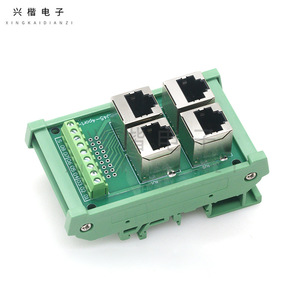 ขั้วต่อ RJ45 4 พอร์ต แบบ A พร้อมขั้วต่อสายอีเธอร์เน็ต 8P8C แบบขันสกรู สำหรับใช้งานในอุตสาหกรรม - Product Image 1