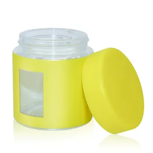 High Quality 3.5 Gram 1 Oz 2 Oz 3 Oz 4oz Glass Jar With Plastic Lids Child Proof Glass Jars Containers