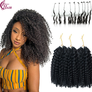 Fh 14-30Inch Kinky Xoăn Lông Crochet Tóc Con Người Mở Rộng 100G Bện Tóc Con Người Bó Không Có Sợi Ngang Nhà Máy Bán - Product Image 1