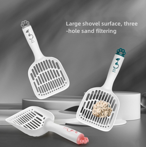 Cuchara para arena para gatos Pala grande de plástico Agujeros pequeños Cuchara para arena para gatos grande y simple - Product Image 2