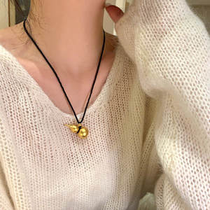 Niche Design Double Gourd Fine Pendant Necklace for Women <b>Light</b> Luxury High-End New Chinese National Style Versatile Simple - Product Image 4