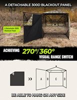 Camouflage 360 °   Tente de camping en tissu Oxford transparente, une chambre, ouverture latérale, abri de chasse pour les aventures en plein air
