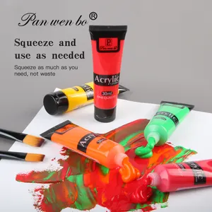 30ml 12 couleurs/Set Peinture Acrylique Peinture Professionnelle Acrylique DIY Peinture Acrylique Non Toxique Set