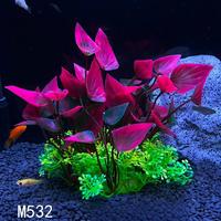 Plantes aquatiques simulées en plastique, durables, légères, multicolores, accessoires pour aquarium, décorations pour aquarium