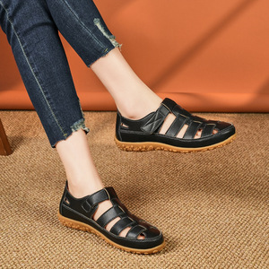 Alta calidad superventas moda <span class=keywords><strong>mujer</strong></span> verano plano PU Material zapatos <span class=keywords><strong>de</strong></span> talla grande señora zapatos - Product Image 4