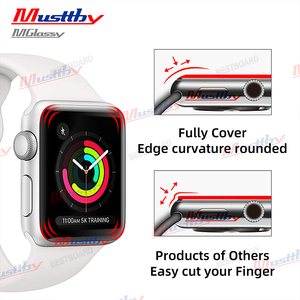 Musttby Serie MY - Cristal Exterior Flexible para Pantalla Táctil de iWatch S3 <span class=keywords><strong>LTE</strong></span>/GPS S4 S5 S6 SE S7 <span class=keywords><strong>S8</strong></span> S9 S10 45 49 41 38 42 44mm - Product Image 2