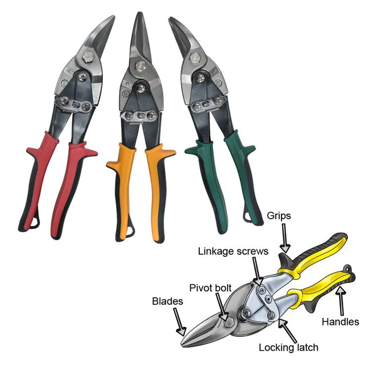 10 "Heavy Duty TPR Xử Lý Cắt Shears Trái Phải Cắt Thẳng Tin Hàng Không Snips