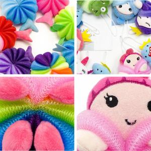 แปรงขัดตัวอาบน้ำลูกบอลฟองน้ำตาข่ายนิ่มลายการ์ตูนอุปกรณ์ห้องน้ำ - Product Image 5