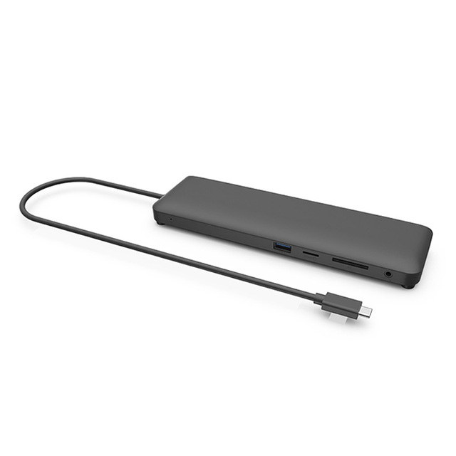 USB-C Triple Display 4K MST Docking Station Hub Usb C Type-c Hub with USB Power Delivery TF SD Card Reader