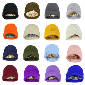 2025 Mùa Đông Ấm Áp Dệt Kim <span class=keywords><strong>Hat</strong></span> Slouchy Áo Thun Biểu Tượng Tùy Chỉnh Thêu Lụa Satin Lót <span class=keywords><strong>Beanie</strong></span> Cho Nam Giới Và Phụ Nữ - Product Image 2