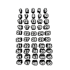 50 Embouts de crayons numérotés, capuchons numérotés réutilisables imprimés en 3D pour l'organisation en classe, accessoires d'apprentissage des mathématiques pour enfants - Product Image 4