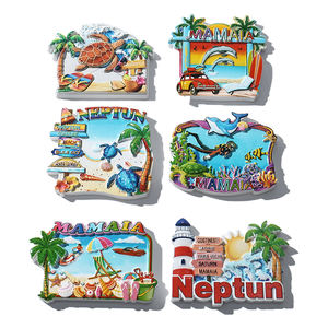 Aimants de réfrigérateur personnalisés avec logo imprimé, souvenirs, impression UV 3D, Résine, Gécko de la plage de Neptun, Roumanie, Mamaia, Personnalisable - Product Image 2