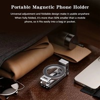 Support de voyage multifonctionnel 3-en-1 pliable, trépied magnétique rotatif à 360°, support de bureau universel portable, support de selfie à main