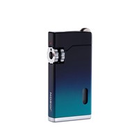 Encendedor de Gas Butano de Doble Llama Azul, Encendedor a Prueba de Viento, Portátil, Metálico, Diseño para Cigarros y Cigarrillos, Regalos Empresariales