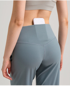 Pantalons de sport de loisirs en plein air pantalons de yoga taille haute respirants amples poches arrière pantalons décontractés droits à séchage rapide pour femmes - Product Image 2