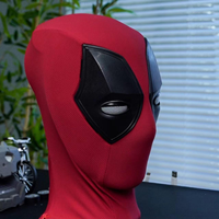 Masque de super-héros Wade Wilson à yeux mobiles, masque de Halloween, masque lumineux à télécommande