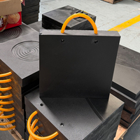 Plaques de protection pour grue en UHMWPE industriel, haute capacité de charge 100 tonnes+, traitement sur mesure, tapis de stabilisation légers pour grue, surface antidérapante en UHMWPE