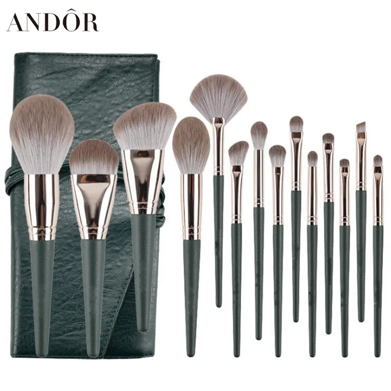 Profession elle 14-teilige Make-up-Pinsel Klassische Power-Bürste Make-up Beauty-Tools Weiches synthetisches Haar Private Label Make-up-Pinsel-Set