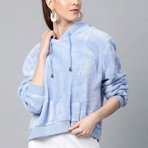 Top Selling Customized Winter Fleece <b>Hoodie</b> for Women Hood and Zipper Closure Warm Casual For Outerwear - Product Image 4