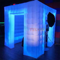 Tente de fête DJ LED gonflable, photomaton gonflable, photomaton, studio de photographie, décoration de scène, décoration de fête, décoration d'événement