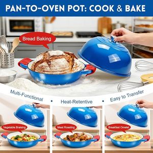 Lufan 9-Zoll Rattan Backmatte & Gärkorb-Set - Langlebig, Lebensmittelsicher, Spülmaschinen- und Ofenfest zum Backen - Product Image 3