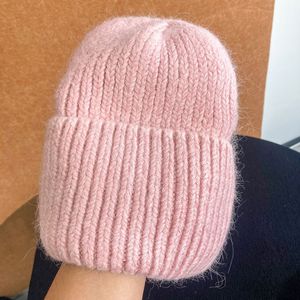 High Quality Ski Skullies <strong>Winter</strong> Warm Women/Men's <strong>Fluffy</strong> Angora Knitted Beanie <strong>Hat</strong> Adjustable Drawstring Comfortable Fit Stylish - Product Image 5