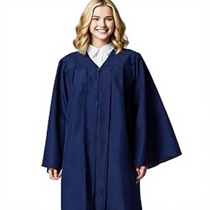 Túnica de Graduación para Mujer Adulta, Color Azul Marino, Poliéster, Túnica Académica para Ceremonia Escolar, Uniforme - Product Image 1
