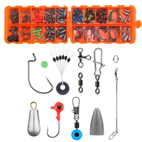 Kit d'accessoires de pêche 231 pièces pour pêcheurs actifs – Large gamme d'hameçons, plombs, stoppeurs, émerillons et agrafes