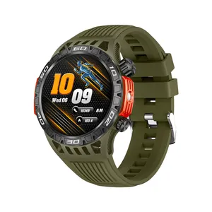 2024 Nieuwe Ht22 Smart Watch Met Led Light Sos Call Functie Zaklamp Kompas 10M Diepte Waterdicht Grote Batterij 450Mah Batterij