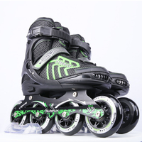 Patins à roulettes ajustables d'extérieur respirants à 4 roues avec cadre en aluminium rétractable, 4 tailles, roues en PU, roulements ABEC-7 pour hommes