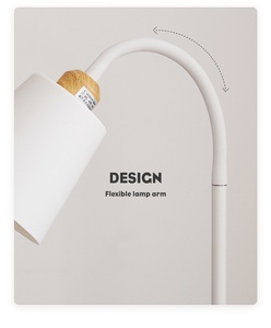 Modern Hotel Black LED <b>Plug</b>-<b>In</b> Middle Nordic Floor Lamp Metal Wooden Construction Dimmable for Living Room Side <b>Lighting</b> - Product Image 3